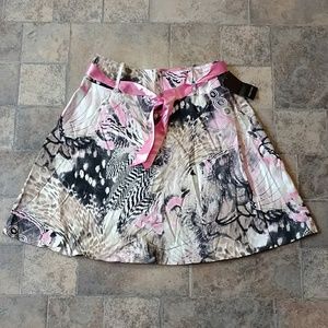 Sharon Endick abstract animal print skirt size 14